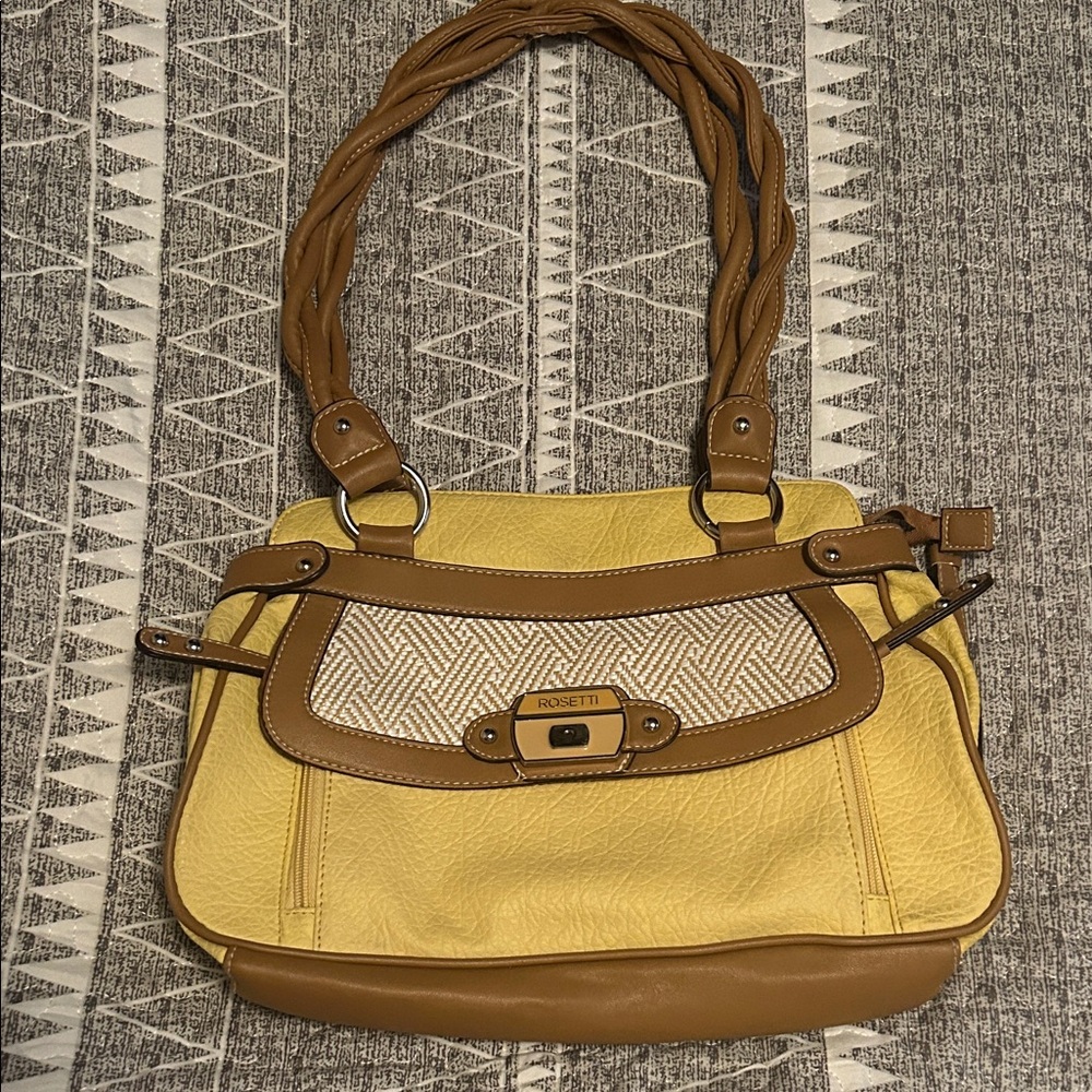 Rosetti Mustard and Tan Shoulder Bag